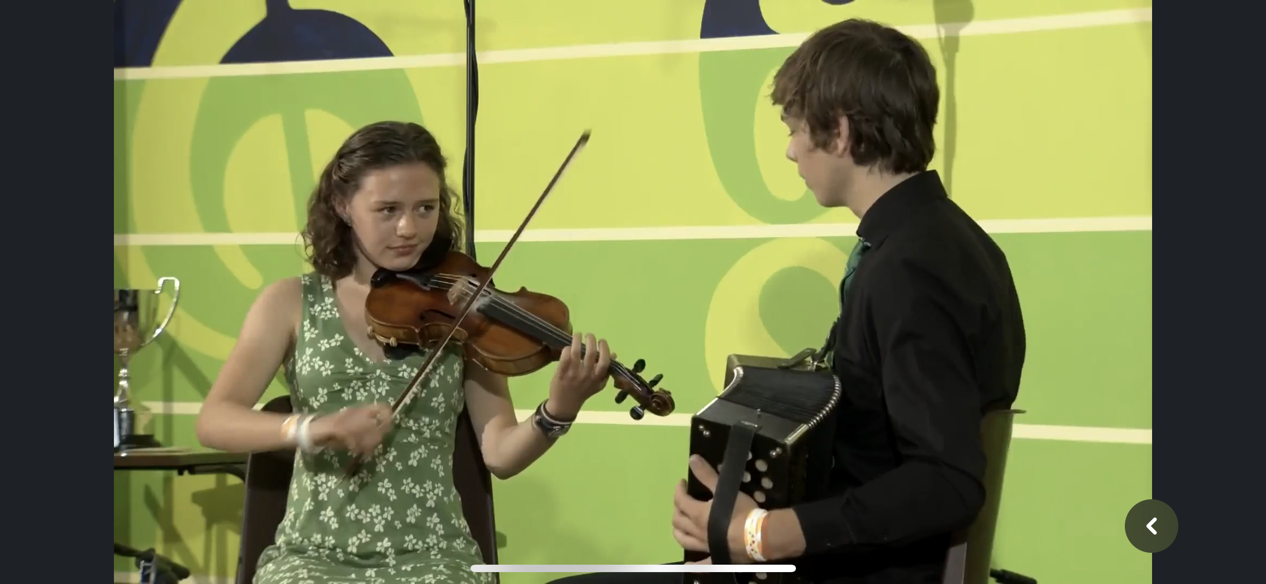 Beth and Teddy's duet competition was broadcast live. (Below) Collin's banjo competition.